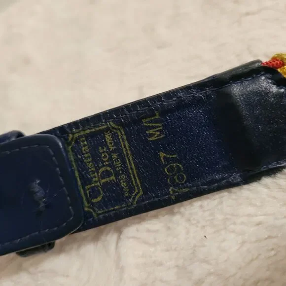 Vintage Womens Christian Dior Belt Yellow, Blue, Red Stretch  display picture 2